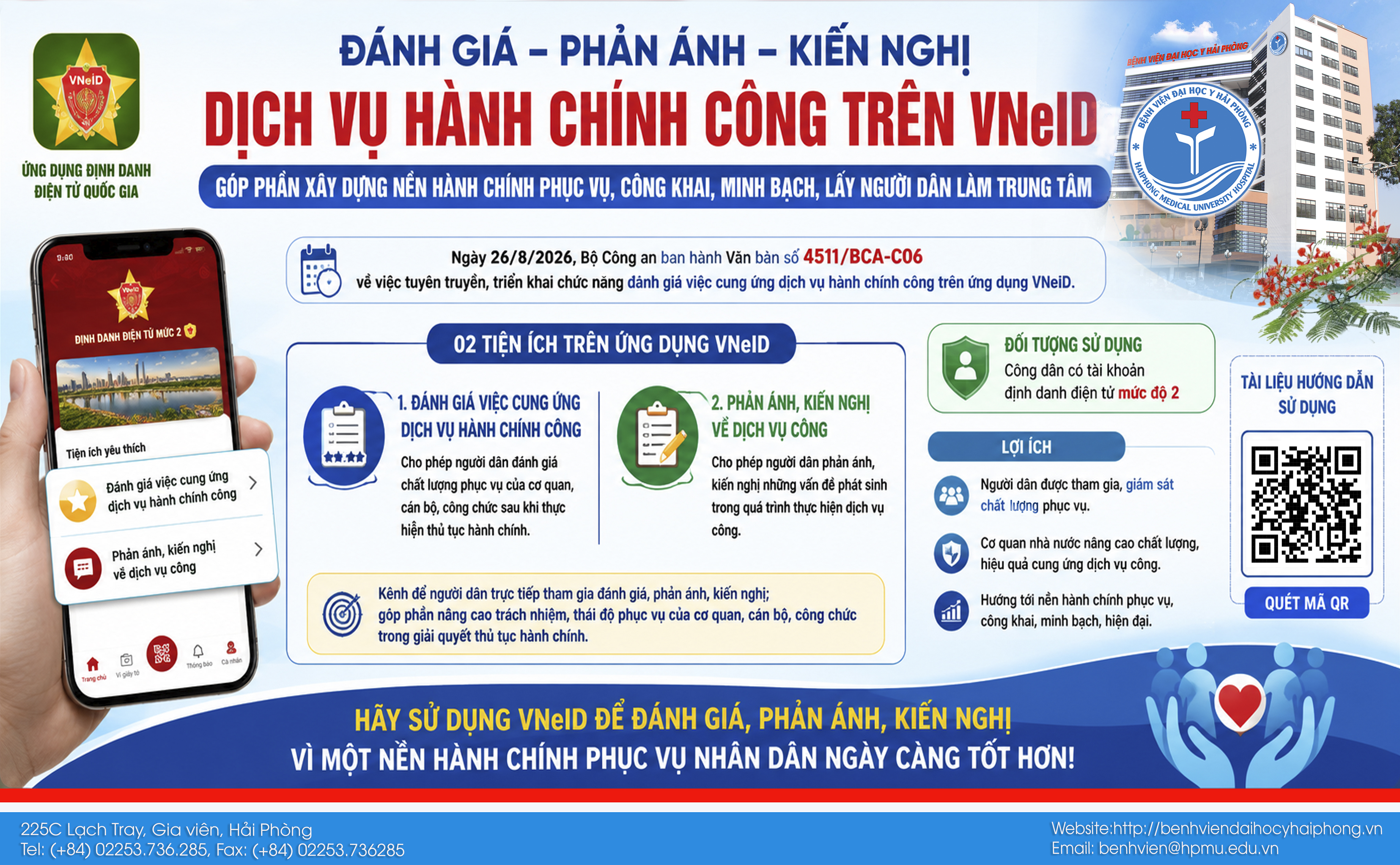 Đánh giá, phản ánh, kiến nghị Dịch vụ hành chính công trên VNeID